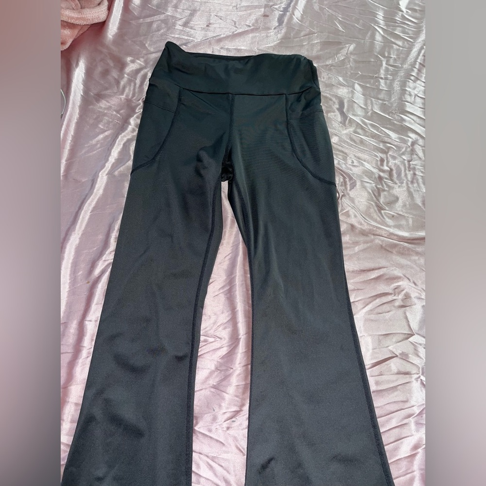Grey flare yoga pants